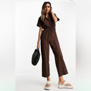 ASOS Brown Collared Jumpsuit- 6
